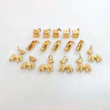 enamel pin and earrings $100 200 82 SMALL QUANTITY OF GOLD AND SILVER JEWELLERY including a 10k