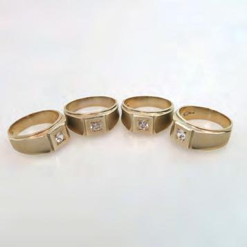 3 grams $1,000 1,500 142 2 X 14K & 6 X 10K YELLOW GOLD RINGS set with howlite, amethyst,