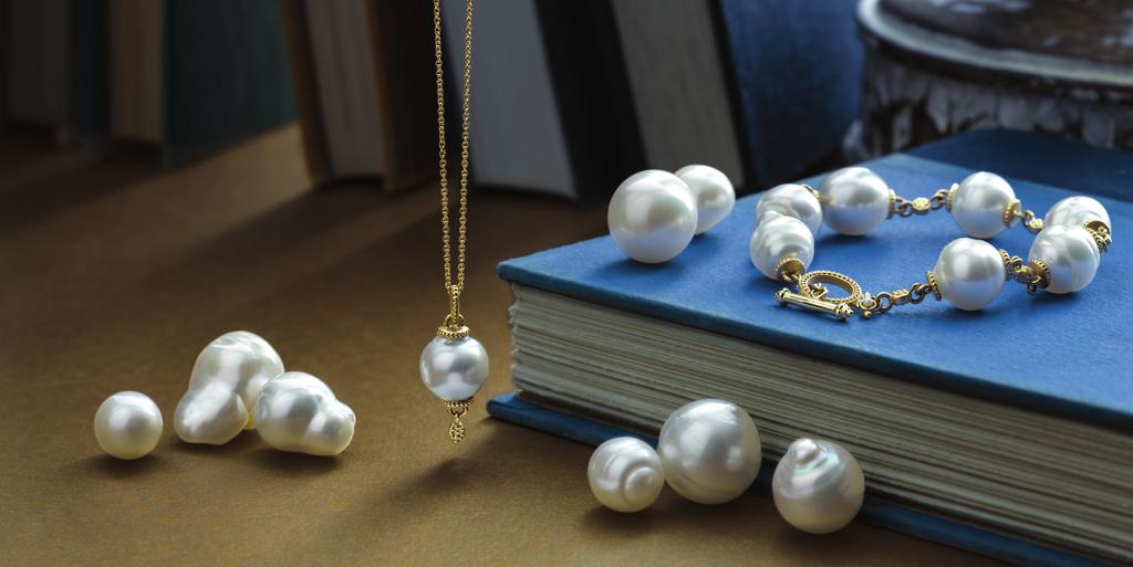 SOUTH SEA CULTURED PEARLS PRECIOUS TREASURES FROM DISTANT SEAS Coveted for their rarity and beauty, South Sea cultured pearls grow in the clean, warm waters of the Indian and southern Pacific Oceans.