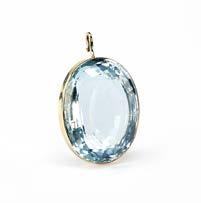 JOSEL Approx. Selling Time: 10:24 AM 7065 A BLUE TOPAZ PENDANT. 2" x 1.
