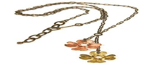 Dogwood Flower Collection... Handcrafted from brass and copper, these pretty dogwood flowers are cut, textured, and polished by hand.