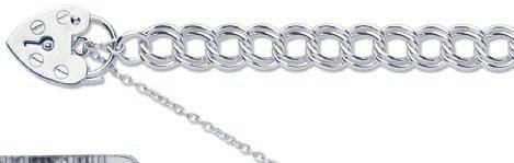 silver Silver Padlock & Safety Chain Bracelets continued 28/6/6 Z Curb price: VVJ