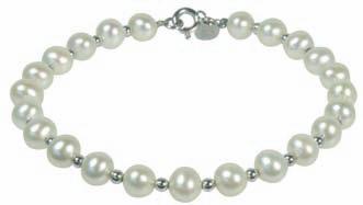 70 VPM 017 18cm elasticated oval white pearls 5.
