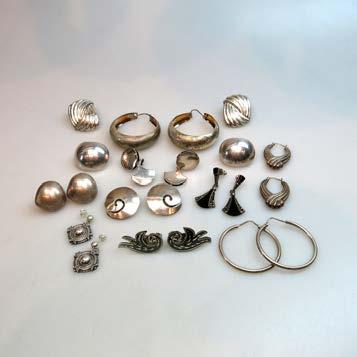JEWELLERY including 8 bangles; 4 pendants, suspended on chains;
