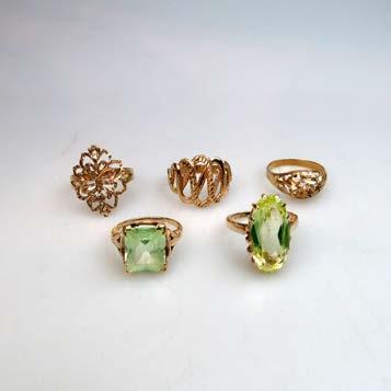 filigree clasp $200 300 99 4 X 18K YELLOW GOLD RINGS each