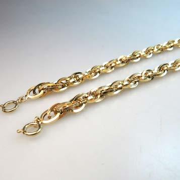 YELLOW GOLD BRACELETS length 8 in 20.