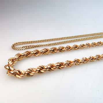 6 grams $450 600 230 2 X 10K YELLOW GOLD CHAINS length 15 in