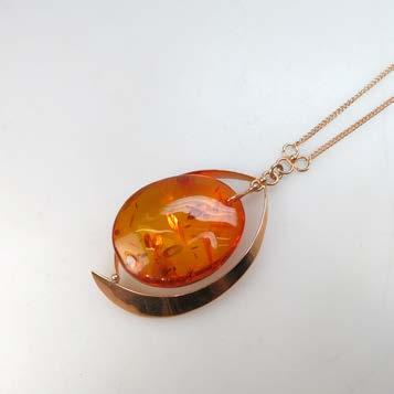 oval amber panel length 24 in 61 cm, 13.
