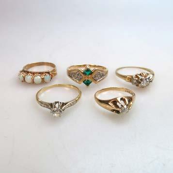 emeralds and small diamonds, 11.