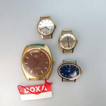 18k yellow gold case; 2 lady s watches in 14k yellow gold cases; and a lady s watch