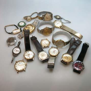 case) $100 200 357 15 VARIOUS WRIST, POCKET AND FOB WATCHES including a 1960 Omega