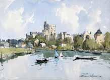 741 744 744 Edward Wesson (1910-1983), view of Windsor Castle, signed watercolour.