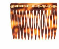 68 69 67 67 a Pair of tortoise Shell, 18 Karat Yellow Gold and diamond Hair combs, cartier, Paris, composed of two carved and pierced tortoise shell combs accented with yellow gold tops containing 18