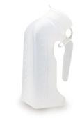 Bedside Supplies SELLERS Male Urinal with Cover Attached lid prevents spilling and contains odor shield Contoured handle