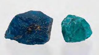 One group was dark blue and sold to him as afghanite, and the other was turquoise blue with its identity unknown to the seller (e.g., figure 12). Mr.