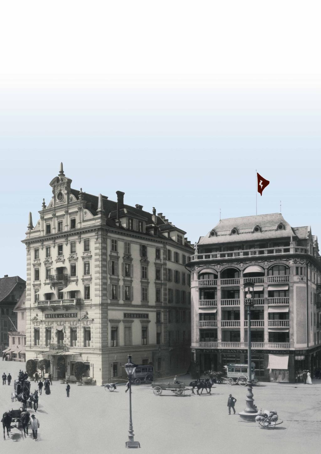 1900 Lucerne s Schwanenplatz, the