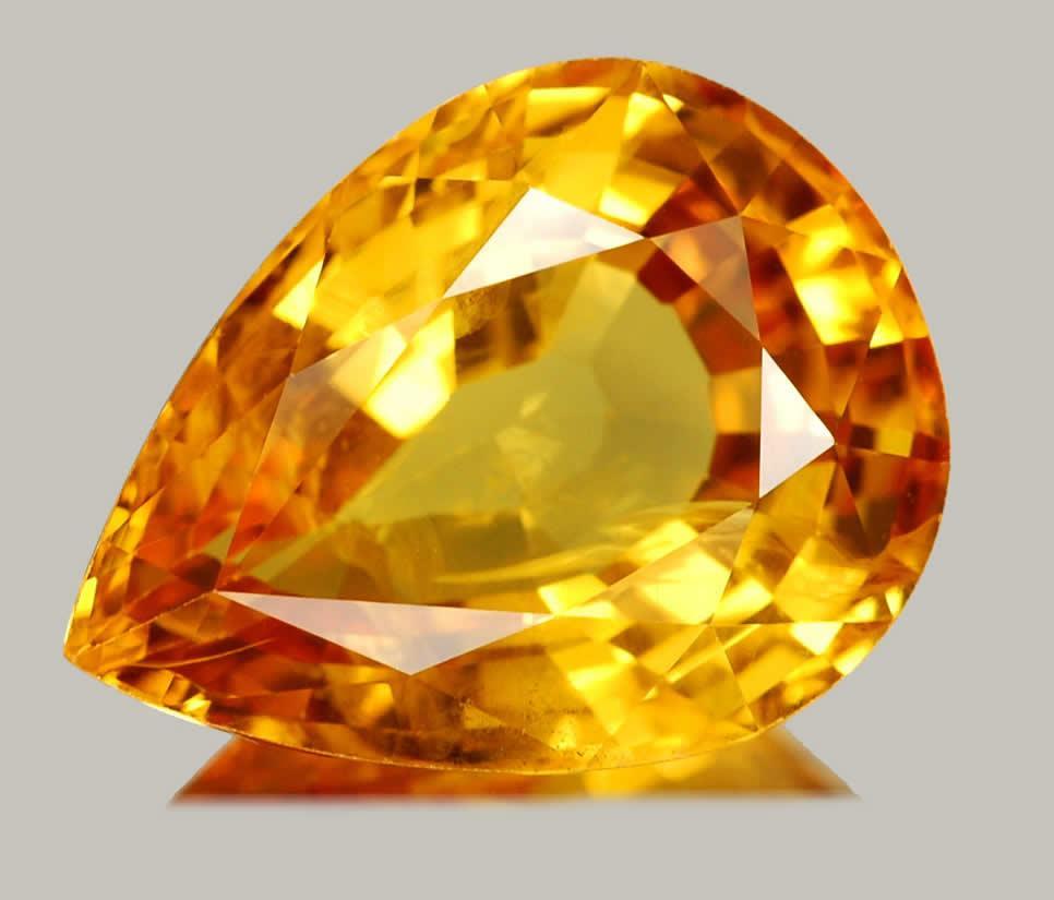 This is a Natural Gemstone 10.Citrine : Citrine is a member of the quartz family,which are a medium deep shade of golden yellow, yellow, greenish-yellow, brownish yellow or orange.