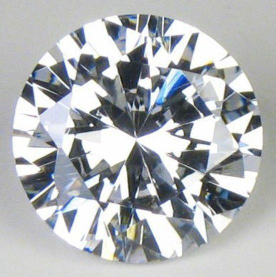 This is a Laboratory Created Gemstone ( Synthetic ) 12.Cubic Zirconia : Cubic zirconia or CZ is a man made(synthesized)crystalline material that is colorless, hard, and flawless.