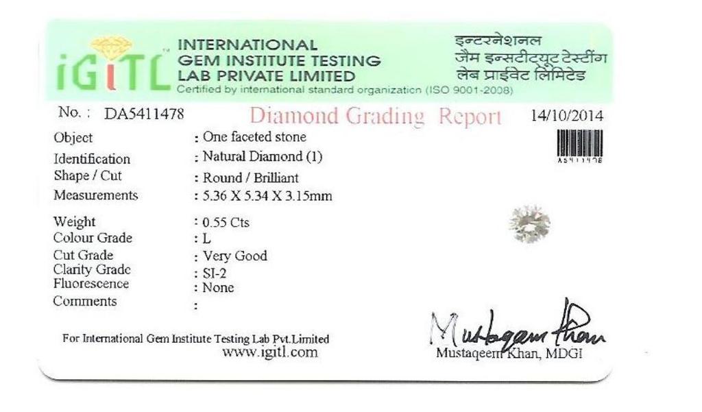 Before purchasing a diamond from DVG, review