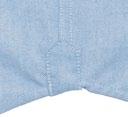 Horizontal last buttonhole Also: Cotton rich polycotton Oxford fabric.
