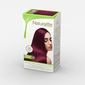 ( 5.55 DEEP RED, LIGHT BROWN ) NATURALITE ORGANIC BEAUTY PERMANENT HAIR COLOURS HAIR DYE natural ingredients, NATURALITE protects the hair during