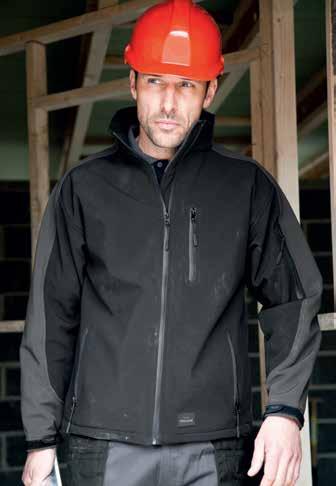 Chest, sleeve and hem pockets with waterproof zips. S - XXXL Black/Grey 10T8600 Navy/Black 10T8700 This stylish and practical unisex jacket is extremely flexible.