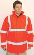 100% Polyester, 300D Oxford weave, with a stain resistant finish, PU coated, 190g Lining: Nylon 60g / Wadding 170g Orange S - 5XL S460: EN 471 Traffic Jacket Certified EN 471,