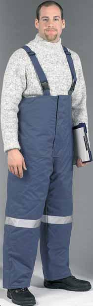 Lining: 100% breathable Polyester, Oxford weave, with a stain resistant finish, 190g Nylon with a Thermal 300g Interlining S - 3XL 4 CS11: Cold-Store Trousers Certified EN 342, Class 1 Heavy duty