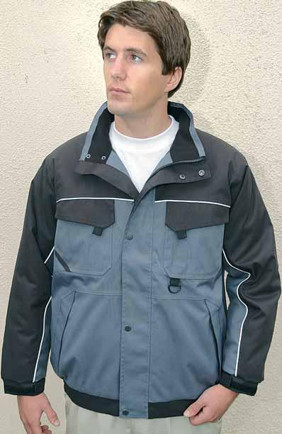S661: 600D Bomber Jacket S662: 600D Parka Jacket 600D Range 6 Two chest pockets and two lower side pockets. Front zip fastening with studded storm flap. Mobile phone pocket.