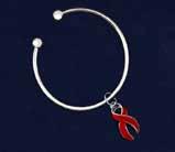 charms. Comes in optional gift box. (B-49B-6) Size: 8 in. Qty: 18/pkg. Large Ribbon Charm Open Bangle Bracelet.