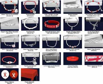 (JKIT-6) Kit includes: 4 Where There Is Love Bracelets (RE-B-01-6) 4 Rope Bracelets (RE-B-02-6) 4 Hope, Strength, Courage Bracelets (RE-B-05-6) 4 Bangle Bracelets (RE-B-07) 4 Beads w/silver Ribbon