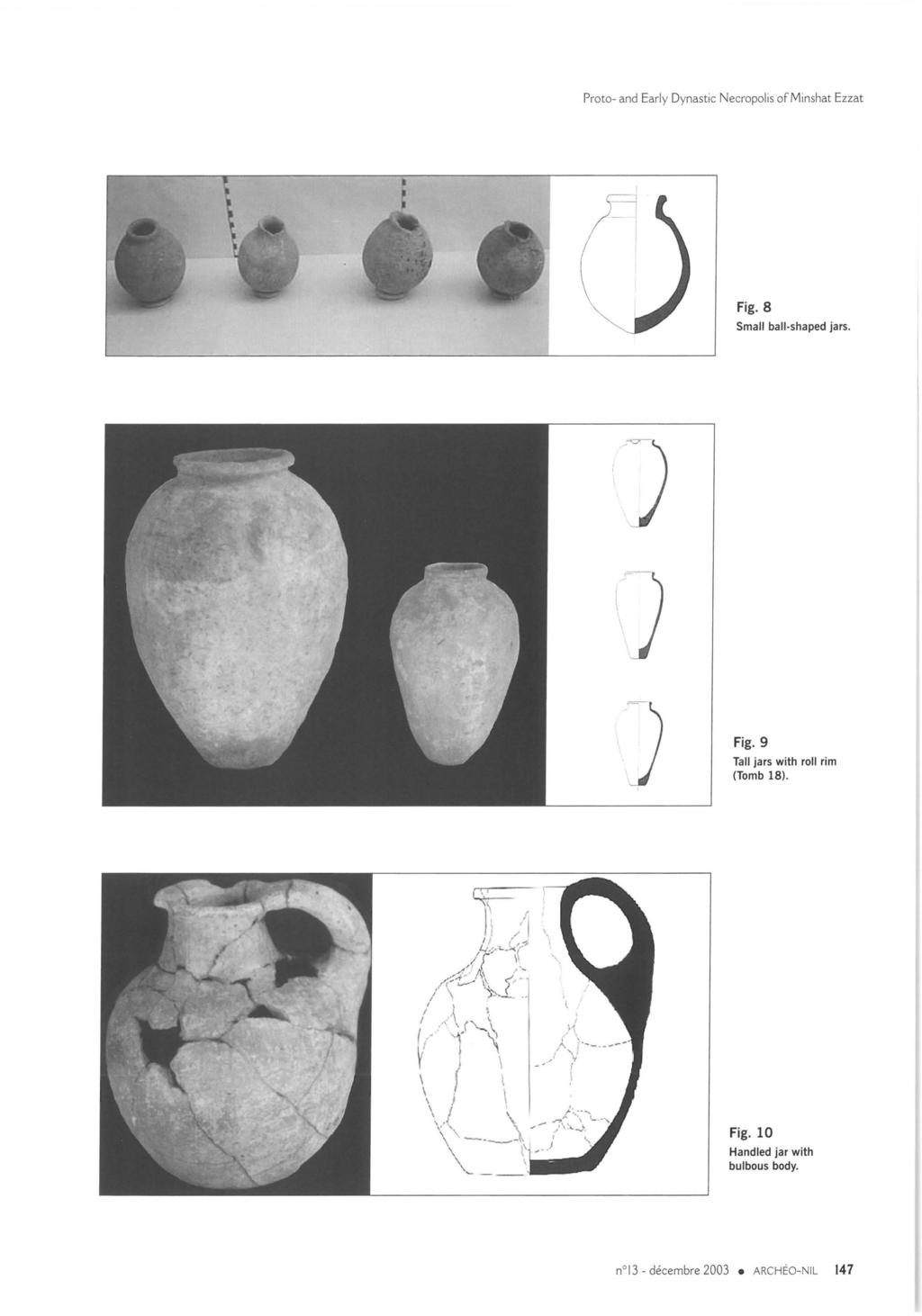 Proto- and Early Dynastic Necropolis of Minshat Ezzat ~ Fig. 8 Small ball shaped jars. ~) Fig.