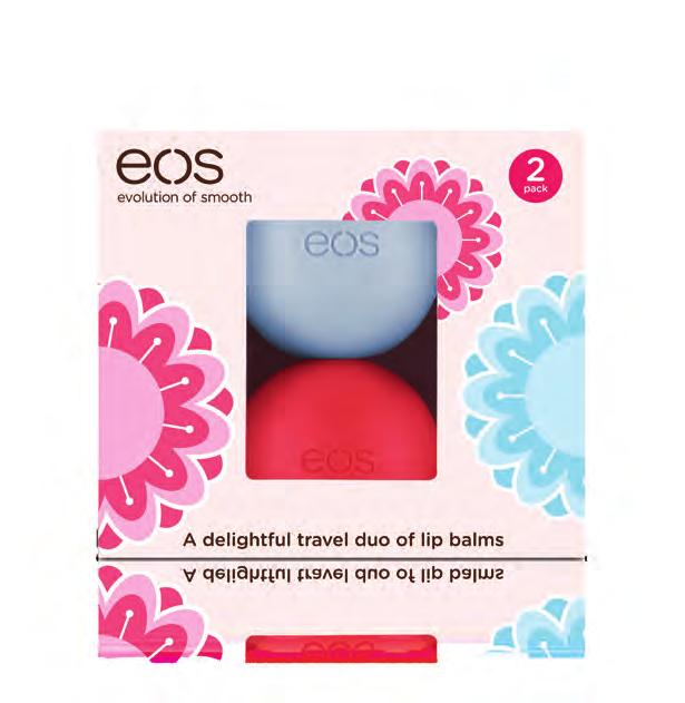 BEAUTY EOS STRAWBERRY KIWI & BLUEBERRY ACAI LIP BALM SET An absolute must have new eos TM travel exclusive set with two all-natural, organic lip balms!