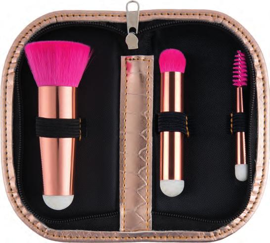 Can be worn alone or together for customised colours that won't crease, fade or smudge. Housed in a convenient compact with a dual-ended brush and built-in mirror.