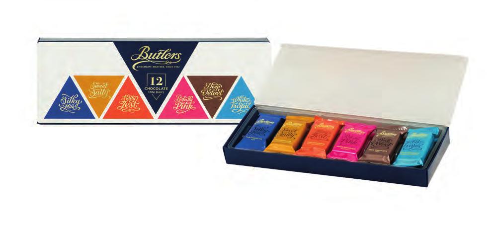 CHOCOLATE BUTLERS MINI BAR BOX Taking inspiration from Butlers favourite recipes, this stunning new collection features milk, dark