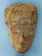 Painted wooden face from the coffin of the Lady of the House, Maiai, found in the South Tombs Cemetery, March-April 2008. Photo by Gwil Owen.
