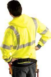 Includes 2" 3M Scotchlite Reflective Material, (2) stripes on each arm, (2) vertical and (1) 360 horizontal. ANSI 107-2010 Class 3 compliant.