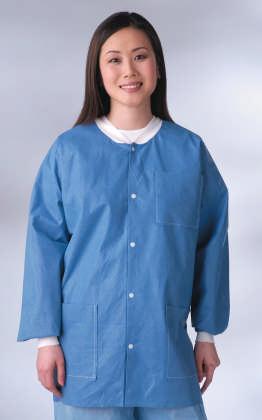 Lab Jackets - Professional Jackets SMS 3-Layer Multi-Ply Lab Jacket -Professional Jacket Made from SMS 3-Layer Multi-Ply Material, Anti-Static, Fluid Resistant Standard Weight Material Item # Style