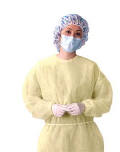 Isolation Gowns Isolation Gowns - SMS Multi - Layer Made from Medium Weight, fluid-repelling SMS material Generously sized for full coverage and flexibility Classic Neck and Waist Ties, Knitted