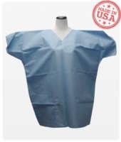 Short Sleeve Scrub Shirts Scrub Shirts Short Sleeve Made from Multi-Layer, Fluid Resistant SMS Material, All Sewn Construction Item # Size Color Style Packaged 2281 M Blue Plain 30 ea/cs 2282 L Blue