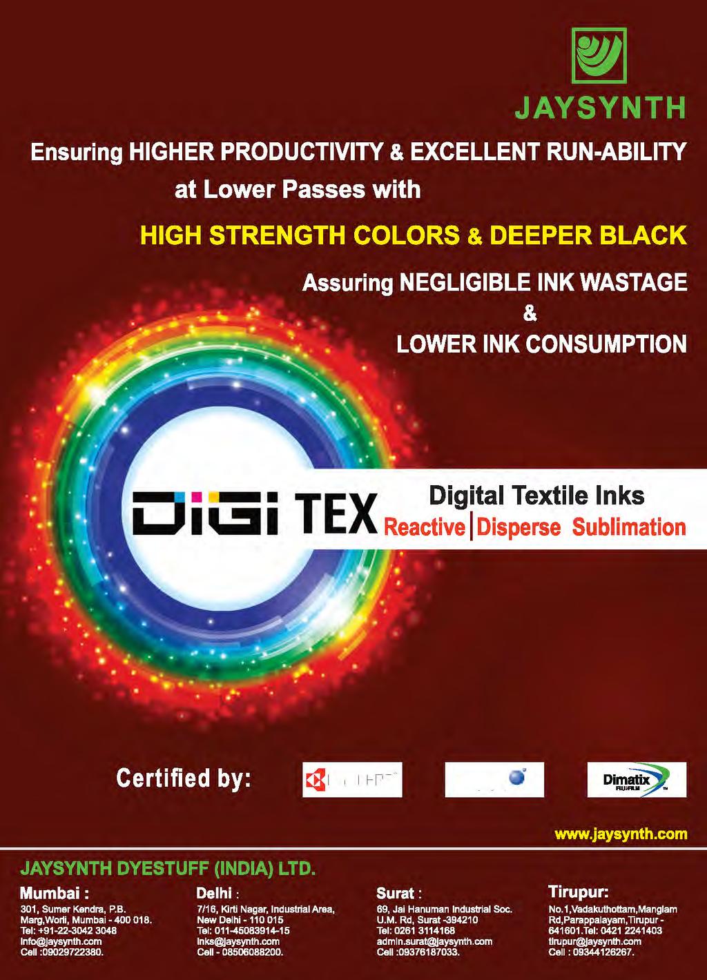 ~ TEX Digital Textile Inks..., I.