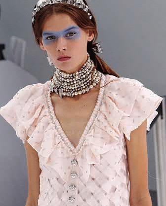 romantic collars Romantic pearls and collars continue into Spring 07, with delicate