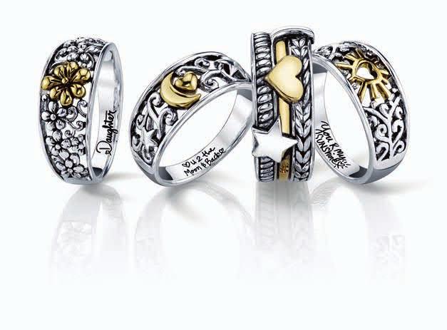 The company features stones like diamond or CZ usually in white for a clean look.