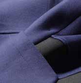Ergonomic sleeves and a hemline and cuff finished in invisible stitching make for a smooth, well tailored design.