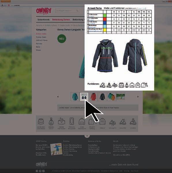 www.owney.de Specific sizechart of every product Care Instructions for Breathable Jackets: Machine wash on 30ºC to remove dirt, using a liquid detergent or a special detergent for outdoor clothing.