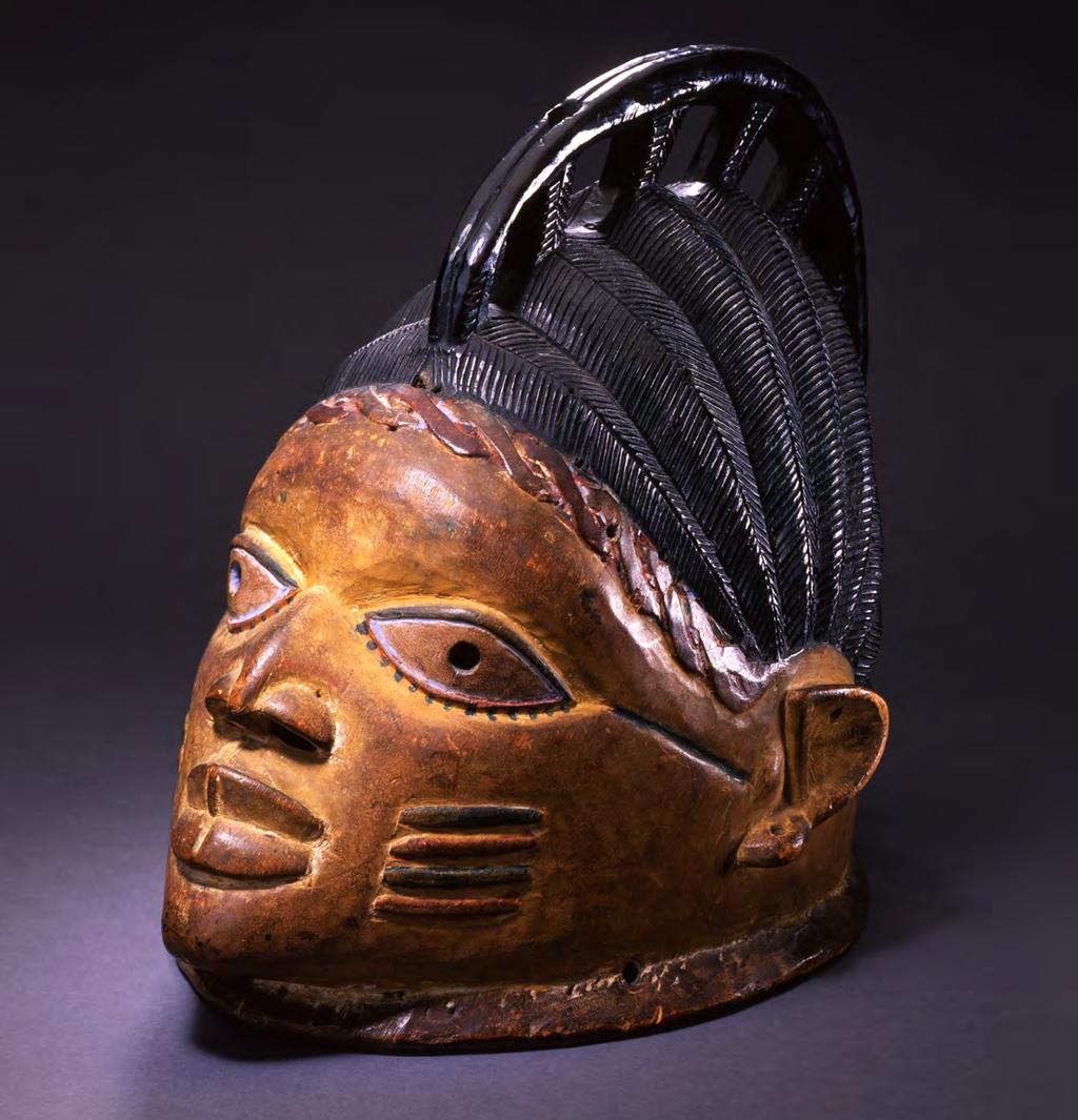 Fig..6 Ere gelede headdress. Yoruba peoples, Nigeria. Wood, paint. Circa 192. H: 24 cm. Fowler Museum at UCLA.