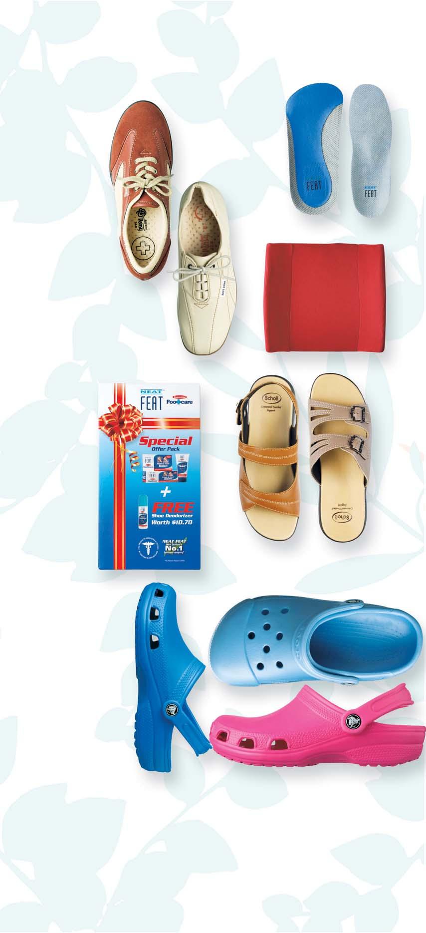 More comfort 1 HS Pansy Limited Edition Tote Bag Neat Feat Foot Powder 30g worth $5 with purchase of any Neat Feat Orthotics Product 3 HS 2 4 Up to 33% 6 HS 5 HS 10% Crocs Rx Limited Edition Tote Bag