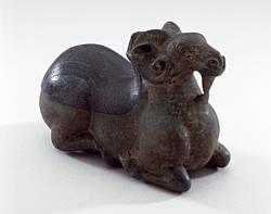 Lamp in Form of a Ram Western Han Dynasty (206 B.C.E. 9 C.E.) Bronze The Chinese word for ram is a near homonym for auspicious. Rams were therefore frequently depicted in Han Dynasty art.