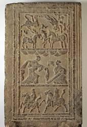 Casing Slab of a Tomb Chamber Limestone During the Eastern Han Dynasty, stone slabs often replaced brick as the favored architectural material for tombs.