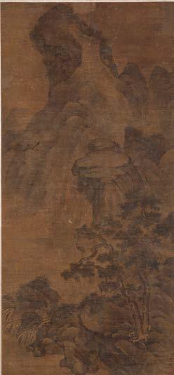 477 Hanging Scroll Depicting Bamboo in the Wind, Korea, in the manner of Gim Gyujin (1868-1933), titled and signed Haegang with four seals, ink on paper, painting 53 x 12 1/2 in.
